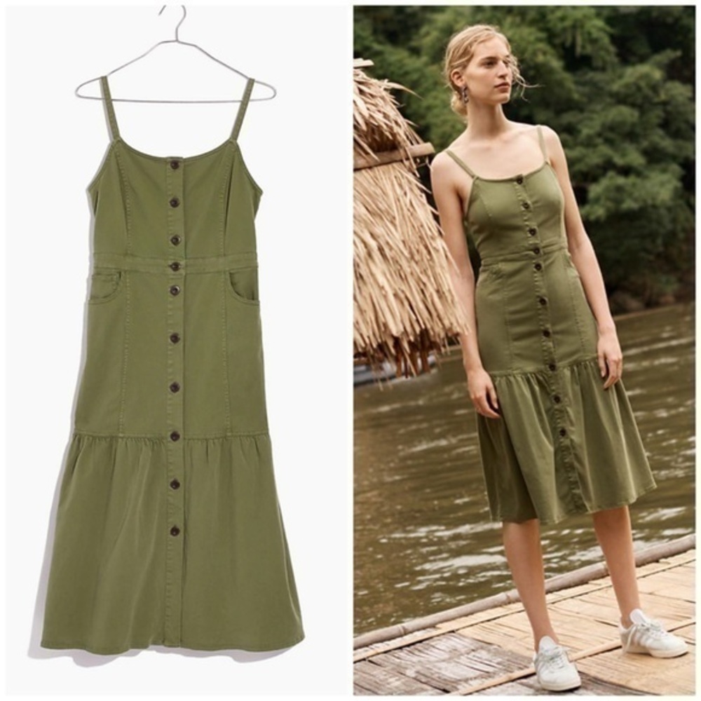 💋Madewell Bayview tiered midi dress. Size 4
